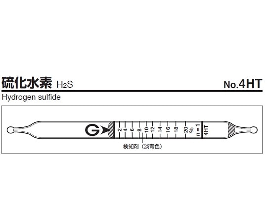 ガステック ガス検知管　硫化水素　4HT 1箱（ご注文単位1箱）【直送品】