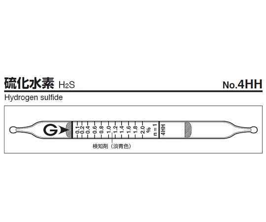 ガステック ガス検知管　硫化水素　4HH 1箱（ご注文単位1箱）【直送品】