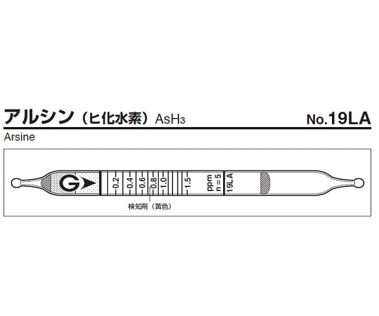 ガステック ガス検知管　アルシン　19LA 1箱（ご注文単位1箱）【直送品】