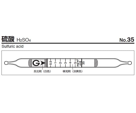 ガステック ガス検知管　硫酸　35 1箱（ご注文単位1箱）【直送品】