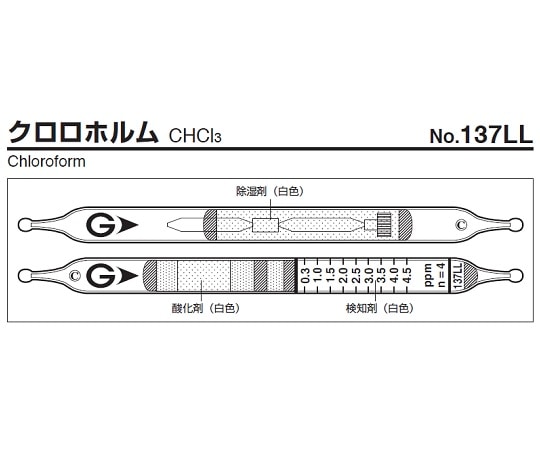 ガステック ガス検知管　クロロホルム　137LL 1箱（ご注文単位1箱）【直送品】