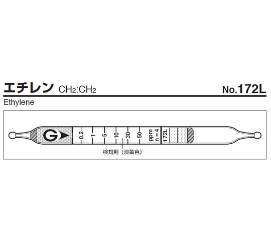 ガステック ガス検知管　エチレン　172L 1箱（ご注文単位1箱）【直送品】