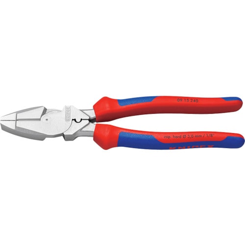 トラスコ中山 KNIPEX 架線工事用強力ペンチ圧着付（ご注文単位1個）【直送品】