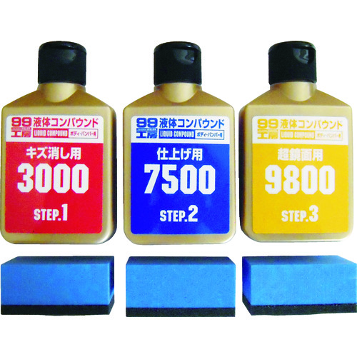 トラスコ中山 ソフト99 液体コンパウンドトライアルセット（ご注文単位1セット）【直送品】