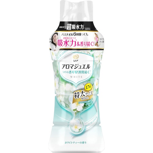 トラスコ中山 P＆G レノア アロマジュエル 香り付け専用ビーズ ホワイトティー 本体 特大 805mL 382-2937  (ご注文単位1本) 【直送品】