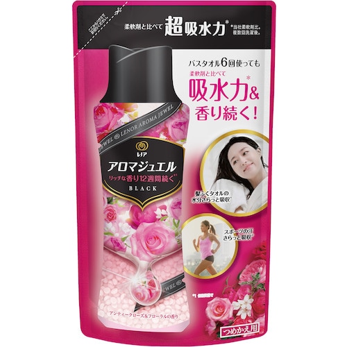 トラスコ中山 P＆G レノア アロマジュエル 香り付け専用ビーズ アンティークローズ＆フローラル つめかえ 415ml 382-2933  (ご注文単位1本) 【直送品】