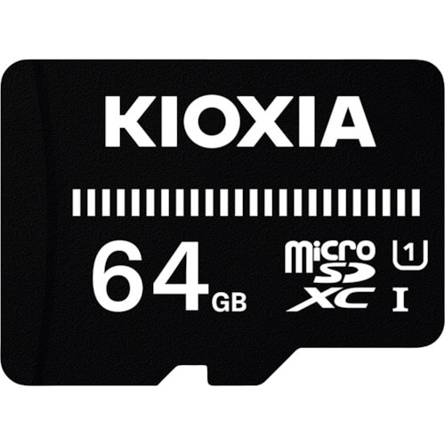 トラスコ中山 キオクシア ベーシックmicroSDメモリカード 64GB KMUB-A064G（ご注文単位1個）【直送品】