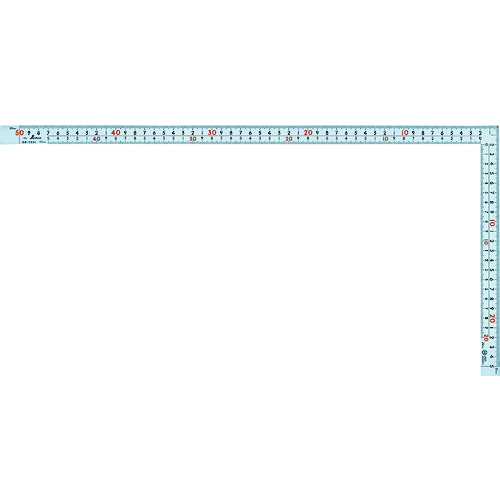 トラスコ中山 シンワ 曲尺 広ピタ 50cm 表裏同目 8段目盛 JIS（ご注文単位1本）【直送品】