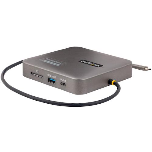 トラスコ中山 スターテック マルチポートアダプター／USB－C／2画面／4K60Hz HDMI／100W PD／2x USBハブ／有線LAN／SD 574-6898  (ご注文単位1箱) 【直送品】