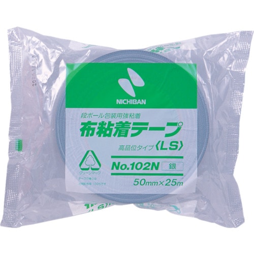 トラスコ中山 ニチバン 布粘着テープ102N銀50mmX25m（ご注文単位1巻）【直送品】