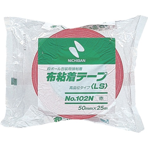 トラスコ中山 ニチバン 布粘着テープ102N赤50mmX25m（ご注文単位1巻）【直送品】