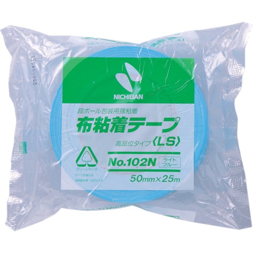 トラスコ中山 ニチバン 布粘着テープ102Nライトブルー50mmX25m（ご注文単位1巻）【直送品】