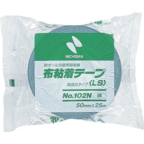 トラスコ中山 ニチバン 布粘着テープ102N緑50mmX25m（ご注文単位1巻）【直送品】