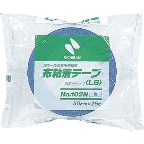 トラスコ中山 ニチバン 布粘着テープ102N青50mmX25m（ご注文単位1巻）【直送品】