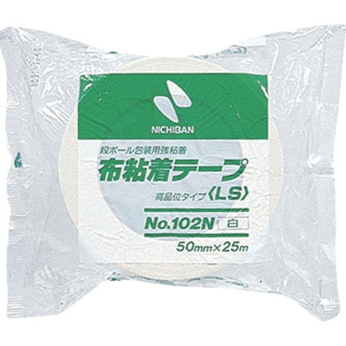 トラスコ中山 ニチバン 布粘着テープ102N白50mmX25m（ご注文単位1巻）【直送品】