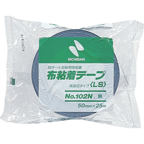 トラスコ中山 ニチバン 布粘着テープ102N黒50mmX25m（ご注文単位1巻）【直送品】