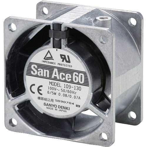 トラスコ中山 SanAce ACファン(60×38mm AC100V センサ無)（ご注文単位1台）【直送品】