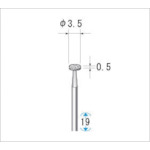 トラスコ中山 ナカニシ 電着ダイヤモンドバー (1Pk(袋)＝5本入) 刃径3.5mm（ご注文単位1パック）【直送品】