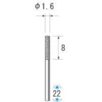 トラスコ中山 ナカニシ 電着ダイヤモンドバー (1Pk(袋)＝5本入) 刃径1.6mm（ご注文単位1パック）【直送品】