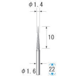 トラスコ中山 ナカニシ 電着ダイヤモンドバー (1Pk(袋)＝5本入) 刃径1.4mm　475-8714（ご注文単位1パック）【直送品】