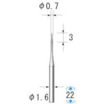 トラスコ中山 ナカニシ 電着ダイヤモンドバー (1Pk(袋)＝5本入) 刃径0.7mm（ご注文単位1パック）【直送品】