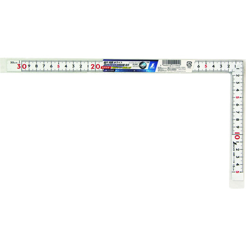トラスコ中山 シンワ 曲尺同厚 ホワイト 30cm/1尺 併用目盛 名作（ご注文単位1本）【直送品】