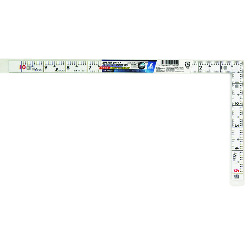 トラスコ中山 シンワ 曲尺同厚 ホワイト 1尺／30cm 併用目盛 名作 147-7617  (ご注文単位1本) 【直送品】