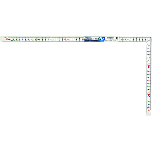 トラスコ中山 シンワ 曲尺同厚 ホワイト 50cm／1尺6寸 併用目盛 名作 147-7610  (ご注文単位1本) 【直送品】