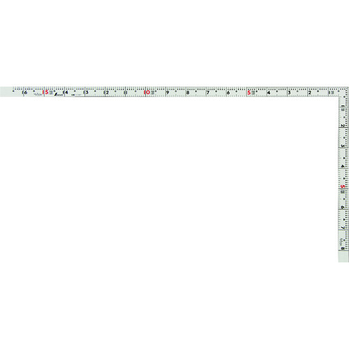 トラスコ中山 シンワ 曲尺同厚 ホワイト 1尺6寸/50cm 併用目盛 名作（ご注文単位1本）【直送品】