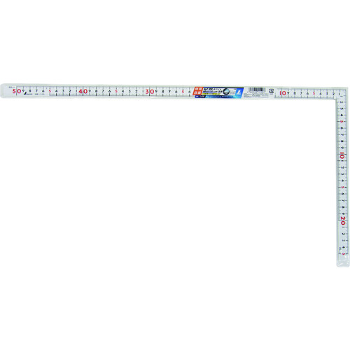 トラスコ中山 シンワ 曲尺同厚 ホワイト 50cm／1尺5寸 併用目盛 名作 147-7647  (ご注文単位1本) 【直送品】