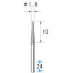 トラスコ中山 ナカニシ 電着ダイヤモンドバー (1Pk(袋)＝5本入) 刃径1.8mm　475-8731（ご注文単位1パック）【直送品】