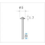 トラスコ中山 ナカニシ 電着ダイヤモンドバー (1Pk(袋)＝5本入) 刃径5mm（ご注文単位1パック）【直送品】