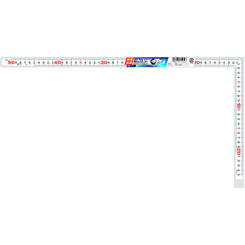 トラスコ中山 シンワ 曲尺平ぴた ホワイト 50cm／1尺5寸 併用目盛 147-7627  (ご注文単位1本) 【直送品】