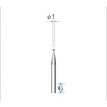 トラスコ中山 ナカニシ 電着ダイヤモンドバー 粒度#130 球 刃径1.0mm 刃長1.0mm（ご注文単位1本）【直送品】