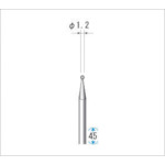 トラスコ中山 ナカニシ 電着ダイヤモンドバー 粒度#130 球 刃径1.2mm 刃長1.2mm（ご注文単位1本）【直送品】