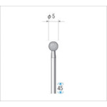 トラスコ中山 ナカニシ 電着ダイヤモンドバー 粒度#130 球 刃径5.0mm 刃長5.0mm（ご注文単位1本）【直送品】