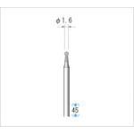 トラスコ中山 ナカニシ 電着ダイヤモンドバー 粒度#130 球 刃径1.6mm 刃長1.6mm　475-8901（ご注文単位1本）【直送品】