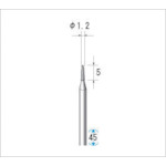 トラスコ中山 ナカニシ 電着ダイヤモンドバー 粒度#130 砲弾 刃径1.2mm 刃長5mm（ご注文単位1本）【直送品】