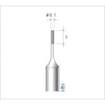 トラスコ中山 ナカニシ 電着CBNバー#270 刃径0.7×40L（ご注文単位1本）【直送品】