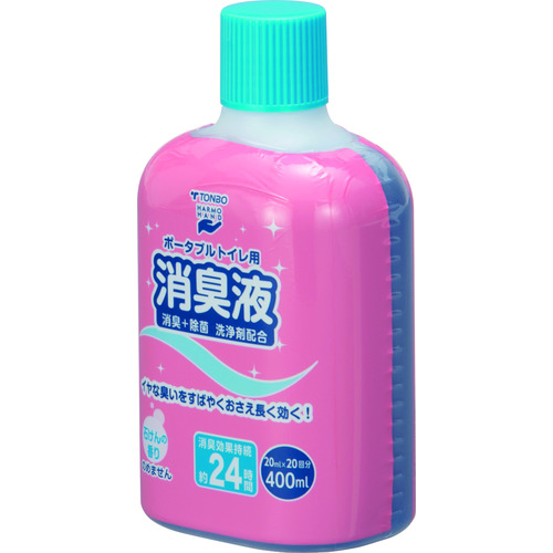 トラスコ中山 TONBO ポータブルトイレ用消臭液 400ml ブルー（ご注文単位1個）【直送品】