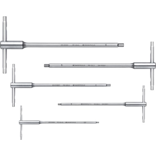 トラスコ中山 PBスイスツールズ スライド式六角棒レンチ 5本セット（ご注文単位1セット）【直送品】