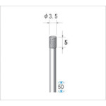 トラスコ中山 ナカニシ 電着CBNバー#120 刃径3.5×50L（ご注文単位1本）【直送品】