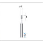 トラスコ中山 ナカニシ 電着CBNバー#220 刃径2×50L（ご注文単位1本）【直送品】