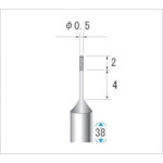 トラスコ中山 ナカニシ 超硬軸CBNバー 刃径0.5mm（ご注文単位1本）【直送品】