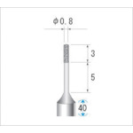 トラスコ中山 ナカニシ 超硬軸CBNバー 刃径0.8mm（ご注文単位1本）【直送品】