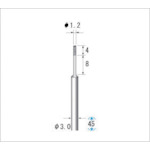 トラスコ中山 ナカニシ 超硬軸CBNバー 刃径1.2mm（ご注文単位1本）【直送品】