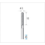 トラスコ中山 ナカニシ 電着ダイヤモンドバー 刃径3mm　476-0051（ご注文単位1本）【直送品】