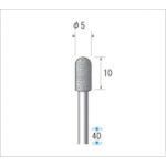 トラスコ中山 ナカニシ 電着ダイヤモンドバー 刃径5mm　476-0069（ご注文単位1本）【直送品】