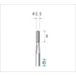 トラスコ中山 ナカニシ 電着CBNバー 円筒先丸 #120 刃径2.5×45L（ご注文単位1本）【直送品】