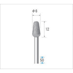 トラスコ中山 ナカニシ 電着ダイヤモンドバー 刃径6mm　476-0140（ご注文単位1本）【直送品】